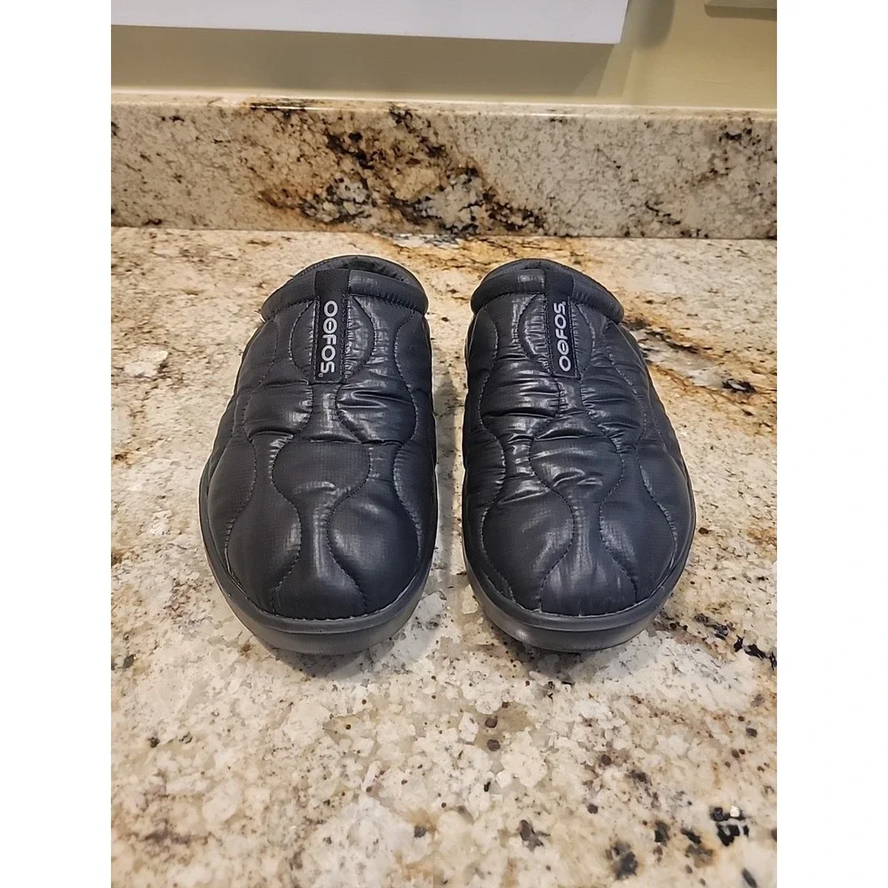 OOFOS OOcoozie Thermo Mule Men's Recovery Shoes Black & Alpine Moss Size 11.5